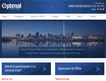 Tablet Screenshot of optimalclinicaltrials.com